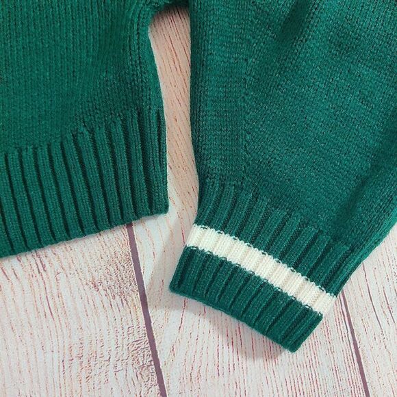 H&M Divided green zip front crop sweater jacket S - Picture 9 of 10